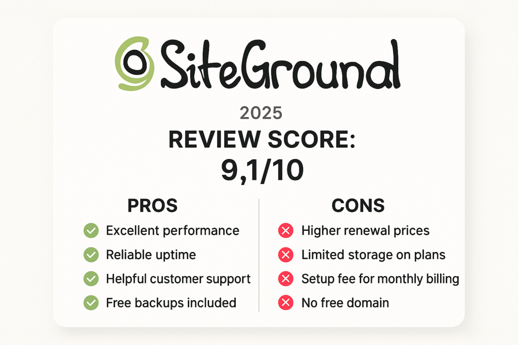 SiteGround Hosting Review 2025 Performance Security Value Unpacked