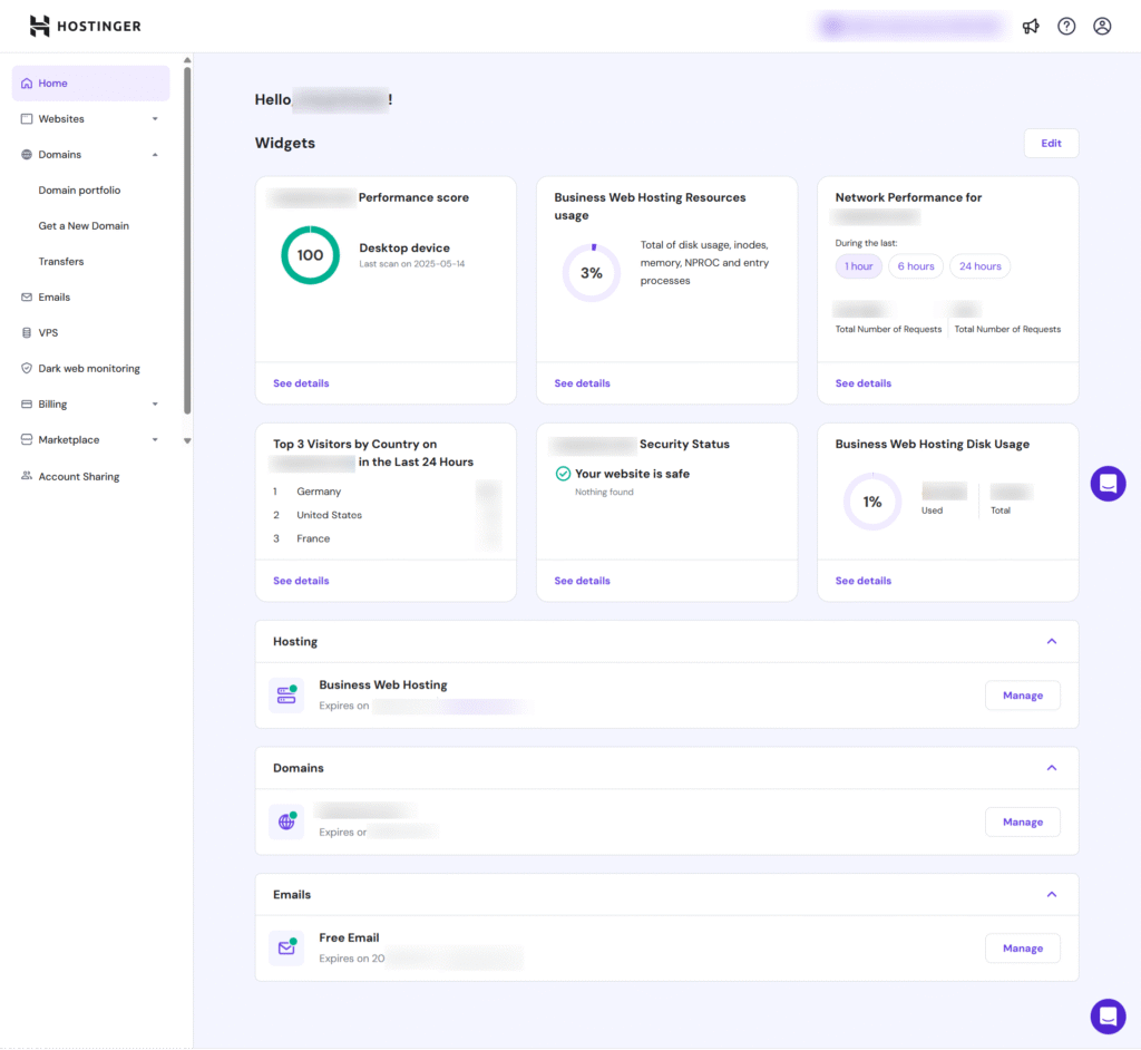 hPanel Hostinger