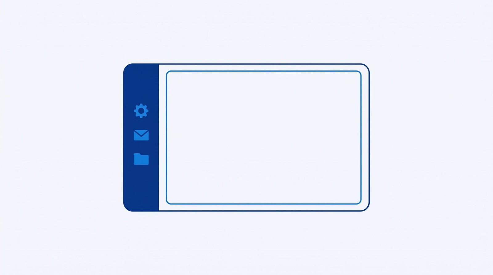 Illustration representing an organized hosting control panel with clearly grouped sections