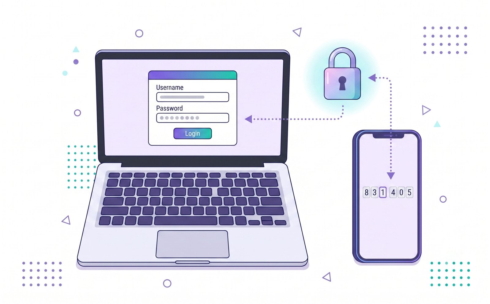 Two-factor authentication protecting a WordPress login with a phone code