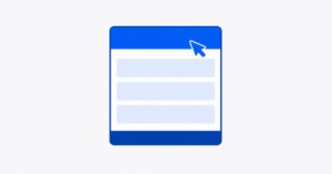 Blocksy theme review illustration of a webpage layout with a header, content blocks and footer