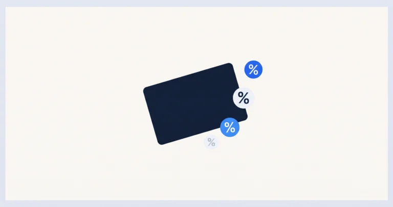 Illustration of a payment card with foreign transaction fee percentage icons