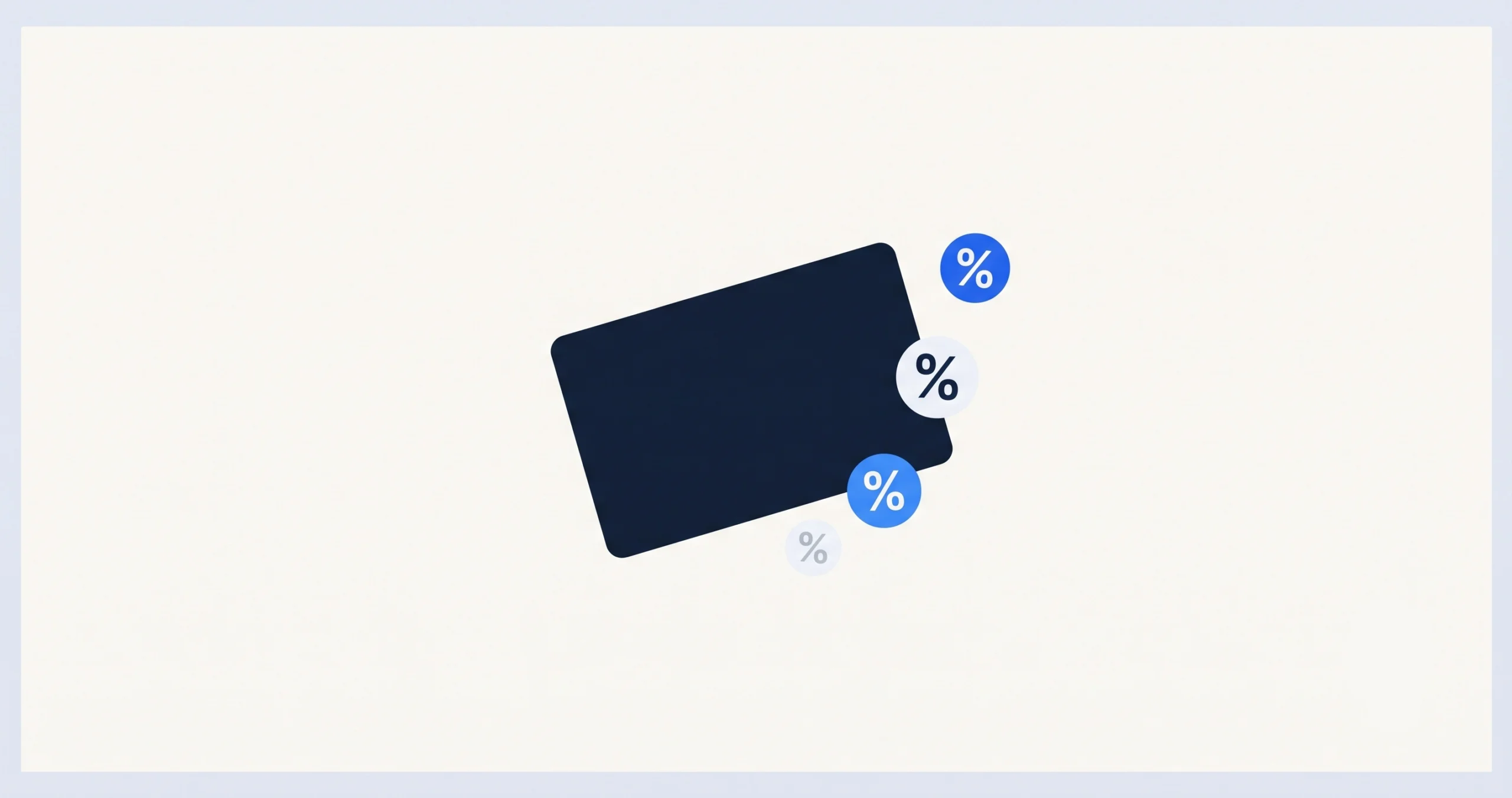 Illustration of a payment card with foreign transaction fee percentage icons