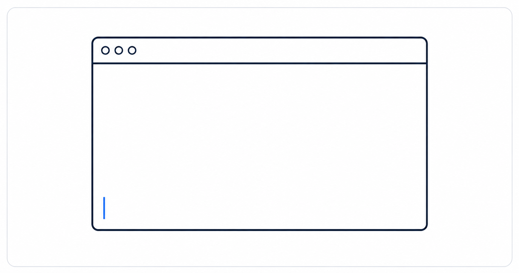 Terminal window illustration representing website and developer tools