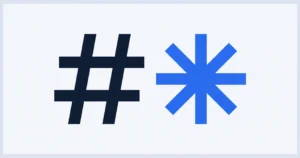 Hash and asterisk symbols illustrating Markdown syntax cheat sheet