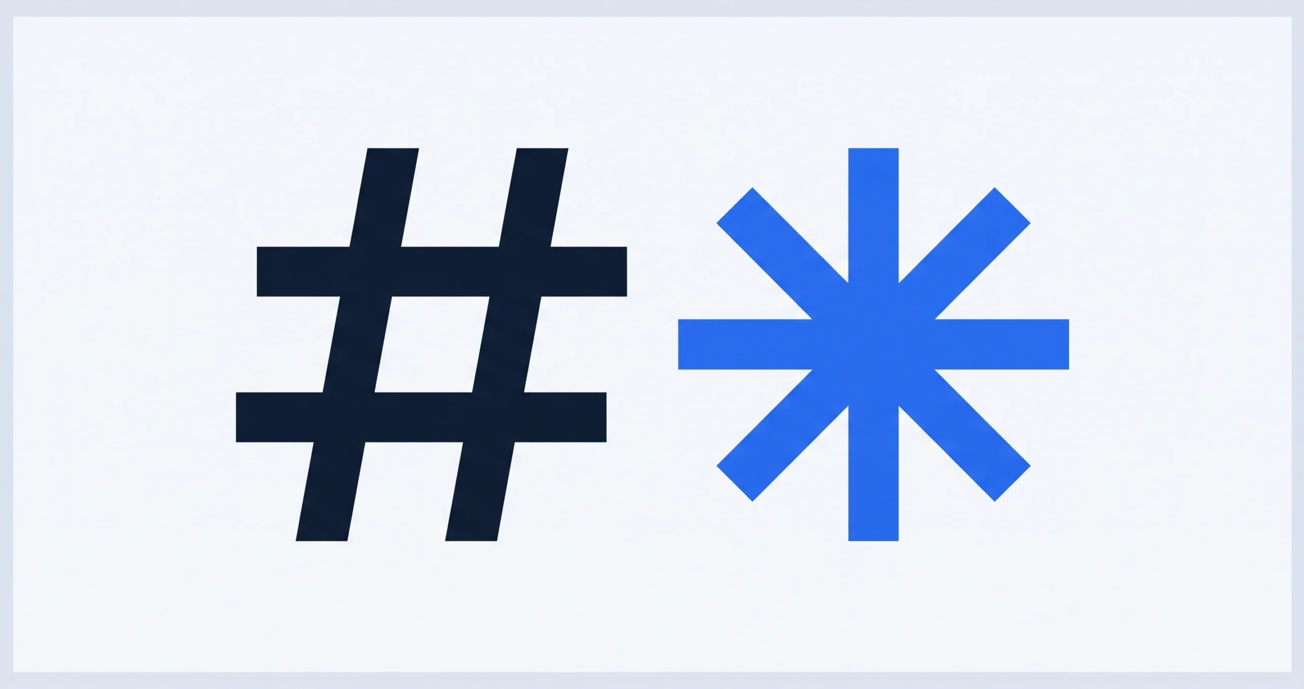 Hash and asterisk symbols illustrating Markdown syntax cheat sheet